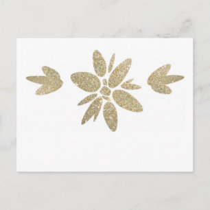 Invitación de flor de destello dorado elegante