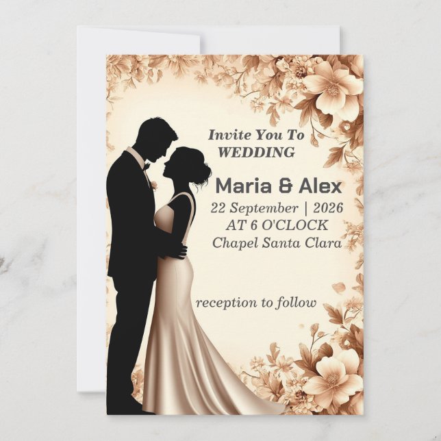 ✨ Invitación de Flor de Papel para Recepción de Bo (Anverso)