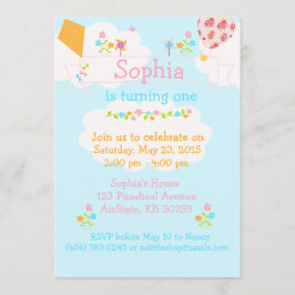 Invitación de flor en globo aerodinámico