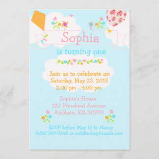 Invitación de flor en globo aerodinámico