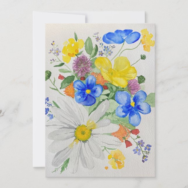 invitación de flor silvestre (Anverso)