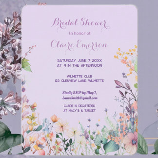 Invitación de flor silvestre