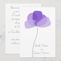Invitación de flor simple