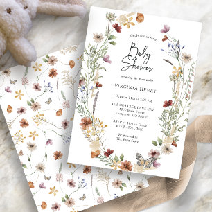 Invitación de Floral Boho Baby Shower