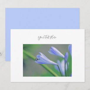 Invitación de Flores Azules Espectaculares con tu 