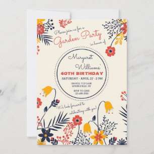 Invitación de flores con ojos brillantes