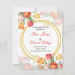 invitación de flores de boda