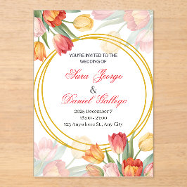 invitación de flores de boda