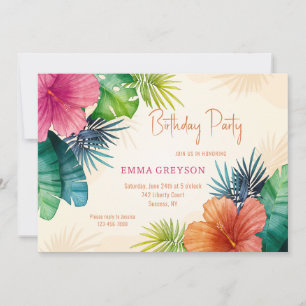 Invitación de Flores de Hibisco