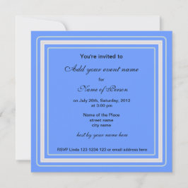 invitación de flores de lirios azules para toda la