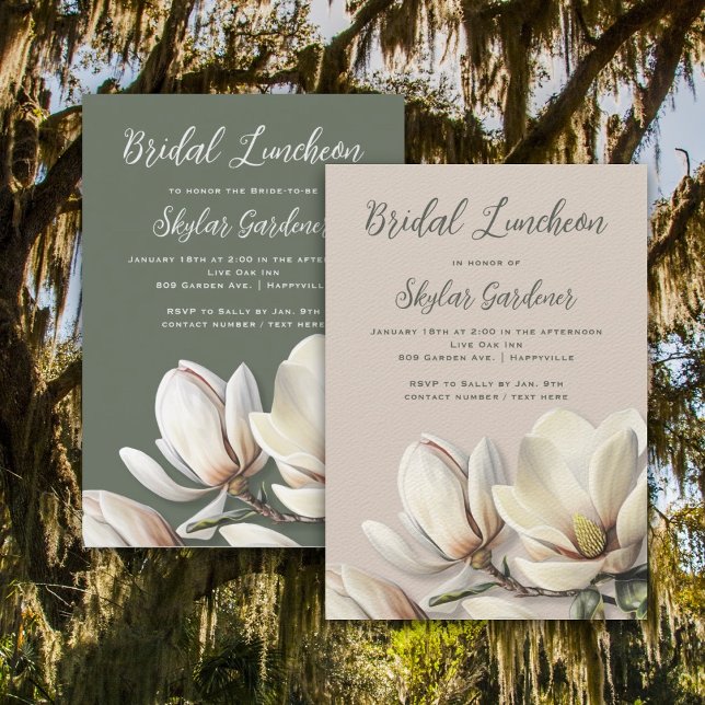 Invitación de Flores de Magnolia del Sur para Desp (Subido por el creador)