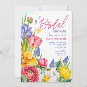 Invitación de flores de primavera