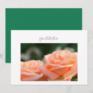 Invitación de Flores de Rosa de Crema con tu Texto