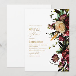 Invitación de flores de tapiz brillantes acuarela