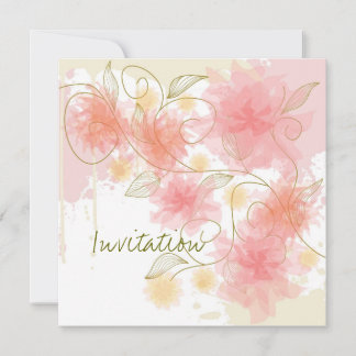 Invitación de flores delicadas