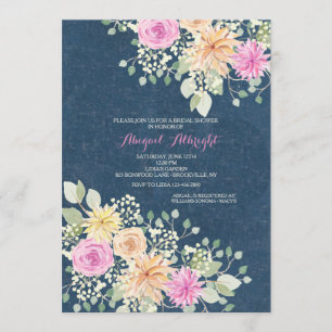 Invitación de Flores y Denim
