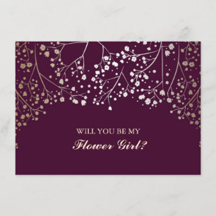 Invitación de florista para boda con aliento de be