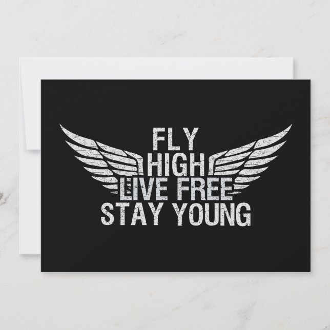 Invitación de FLY HIGH personalizado (Anverso)