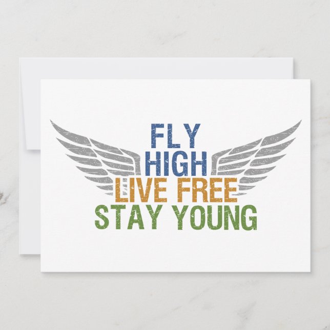 Invitación de FLY HIGH personalizado (Anverso)