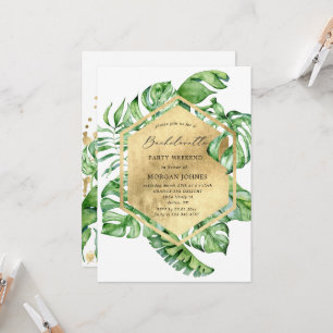 Invitación de follaje tropical de la Bachelorette 