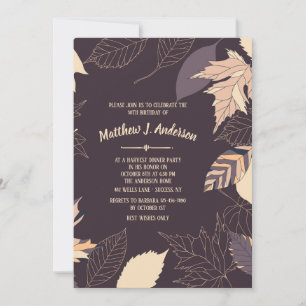 Invitación de fondo de otoño