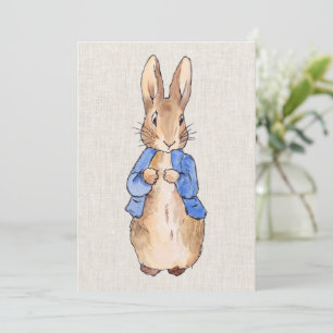 Invitación de fondo de Peter the Rabbit Beige Line