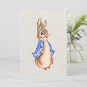 Invitación de fondo de Peter the Rabbit Beige Line