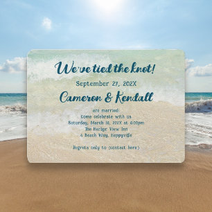 Invitación de fondo de playa Nos hemos casado