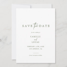 Invitación de Forest Green Photo Save the Dates