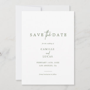 Invitación de Forest Green Photo Save the Dates