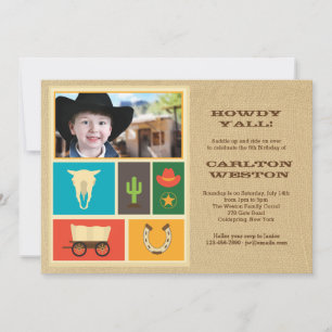 Invitación de foto al estilo del Oeste