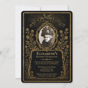 Invitación de Foto al Estilo Funeral Victoriano