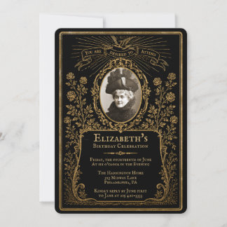 Invitación de Foto al Estilo Funeral Victoriano