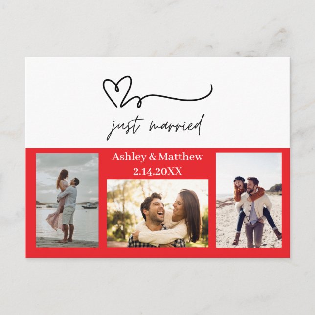 Invitación de foto Boda recién casada 3 (Anverso)