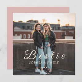 Invitación de foto collage de mejores amigas: nomb