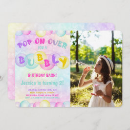 Invitación de foto con burbujas