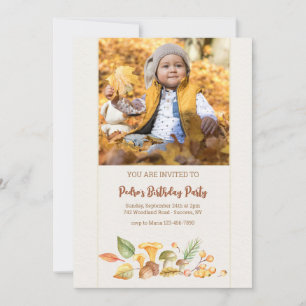 Invitación de Foto con Elementos del Bosque