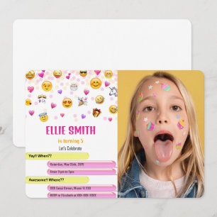 Invitación de Foto con Emoji