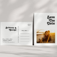 Invitación de Foto con Letra Retró Moderna para Gu