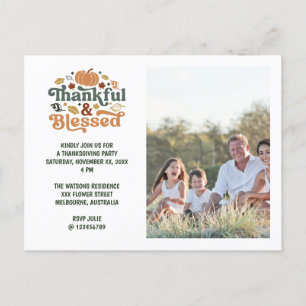 Invitación de foto de Acción de Gracias agradecida