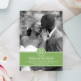 Invitación de foto de aniversario de banda elegant