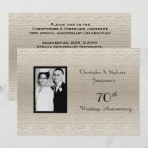 Invitación de foto de aniversario de boda de lujo