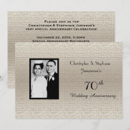 Invitación de foto de aniversario de boda de lujo 