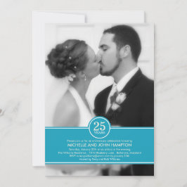 Invitación de foto de aniversario de elegante band