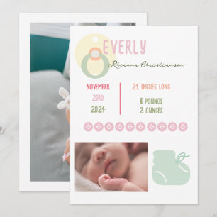 Invitación de foto de Baby Girl Adorable