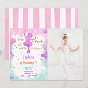 Invitación de foto de bailarina 