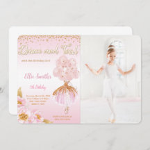Invitación de foto de bailarina