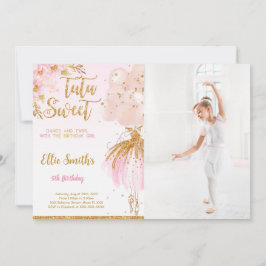 Invitación de foto de bailarina editable