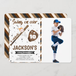 Invitación de foto de béisbol editable