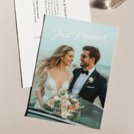 Invitación de foto de Boda casado
